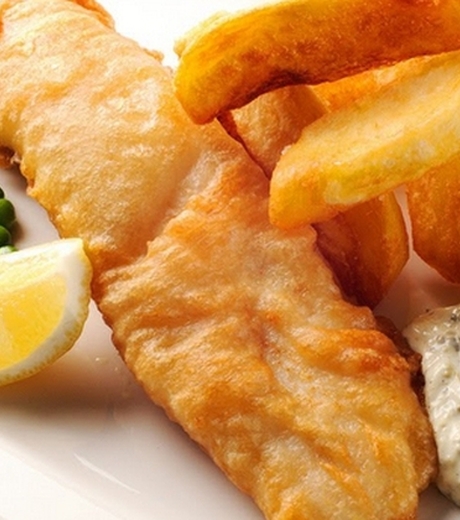 ეს არის შემწვარი თევზისა და კარტოფილ ფრის კლასიკური ინგლისური რეცეპტი.